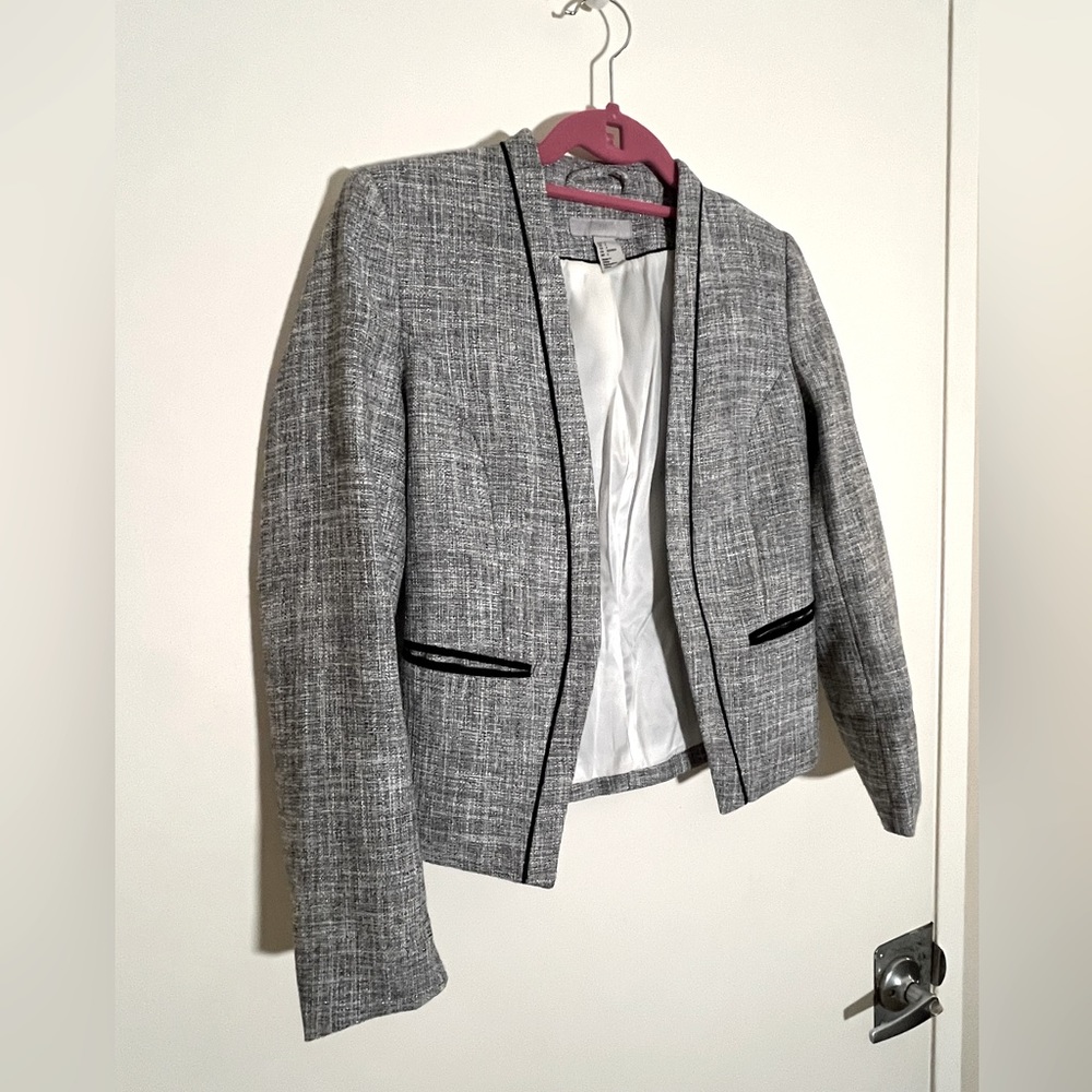 H&M Grey Tweed Blazer, Size 4